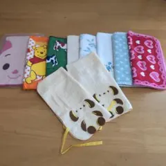 タオルハンカチ 8枚セット キャラクター