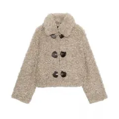 zara トグルボタンフェイクファージャケット
