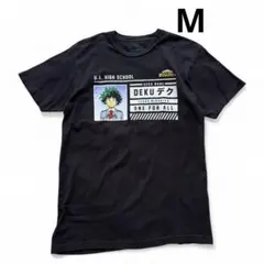 ね*こ様 US古着/M 僕のヒーローアカデミア 半袖Tシャツ メンズ 黒 アニメ