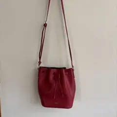 レッド/赤 MahL マール Bucket バケット レザーハンドバッグ 本革 