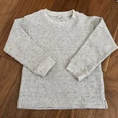UNIQLO グレー ワッフル　トレーナー 110