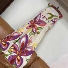 ミキミキさん専用　花柄マキシワンピース クリーム色