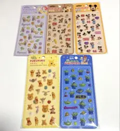 ◎早い者勝ち!!ディズニーPUKUPUKUSEAL ぷくぷくシール(5枚セット)