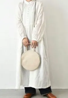 ichi Antiquites♡フレンチリネンくるみボタンワンピースのサムネイル