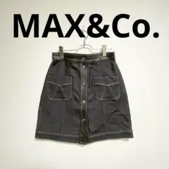MAX&Co. マックス アンド コー（M）フレア 膝丈スカート フロントボタンのサムネイル