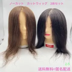 ノーカット 金髪 カットウィッグ アップウィッグ 2体セット ロング