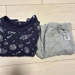 宇宙柄ネイビーパジャマセット（90cm~）