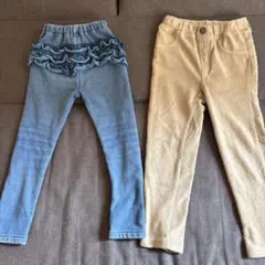 プティマイン 長ズボン 裏起毛 コーデュロイ 110cm