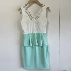 レースビジュー　ミントドレス