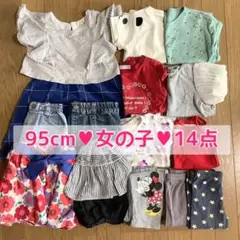95cm 女の子 14点セット 夏服 まとめ売り Tシャツ 半袖 ワンピース