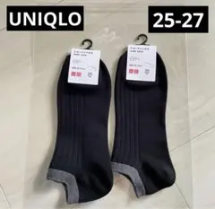 新品 9191/25-27㎝【ショートソックス】2足セット ユニクロ