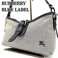【希少】バーバリーブルーレーベル ホースロゴ刺繍 キャンバス ショルダーバッグ