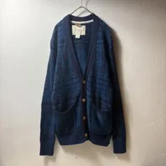 総柄　幾何学模様　カーディガン　古着