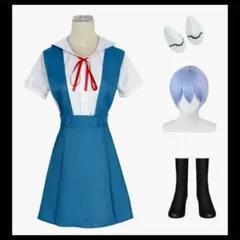 エヴァンゲリオン綾波レイコスプレ衣装ウィッグ付き - メルカリ
