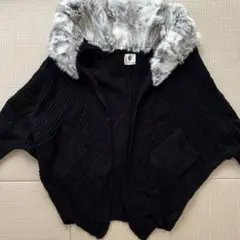 Bou Jeloud カーディガン　ラビットファー　フリーサイズ　ブラック