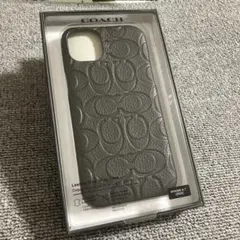新品　未使用　coach iPhone14Plus 黒　レザー