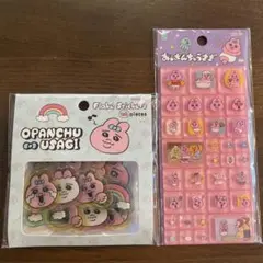 おぱんちゅうさぎ　フレークぷっくりシール＆タイルシール