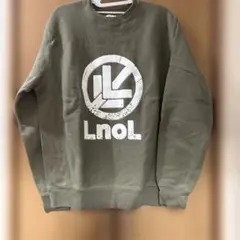 LnoL ロゴプリント クルーネック スウェット カーキ
