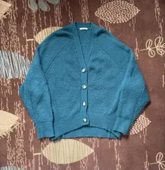 【GU】ドルマンコクーンカーディガン　長袖　ダークグリーン　サイズS