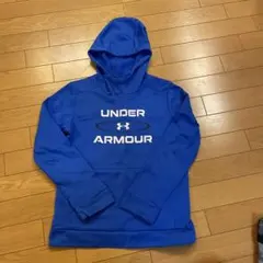 UNDER ARMOUR 青 フード付きパーカー YLG