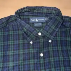 RalphLaurenBDシャツYARMOUTHブラックウォッチ新品未使用タグ付