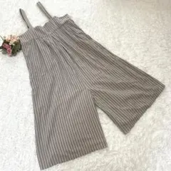 サマンサモスモス サロペット パンツ オールインワン ヘリンボーン グレージュのサムネイル