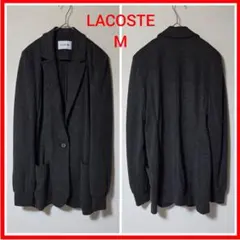 【極美品】ラコステ レーヨン×ナイロンブレンドテーラードジャケット М グレー