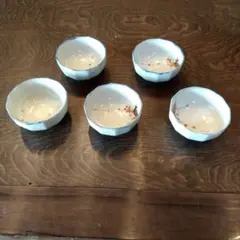 蔵出し　昭和レトロ　まとめ売り　花模様小鉢5個セット