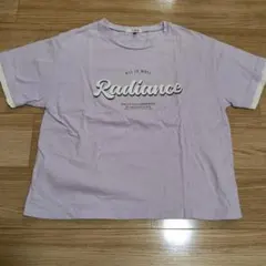 ピンクラテ　ラベンダー プリント Tシャツ 　Sサイズ