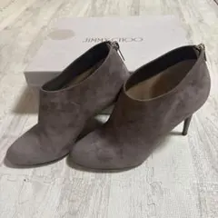 JIMMY CHOO グレー スエード ブーティ　38