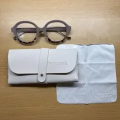 【2/3までセール】Verywork オーバーサイズメガネ ケース付き