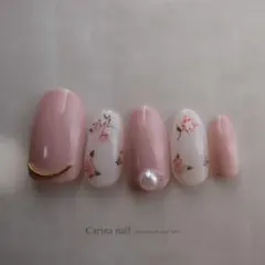 4071 ジェルネイルチップ ガーリー♡薔薇 ベビーローズ