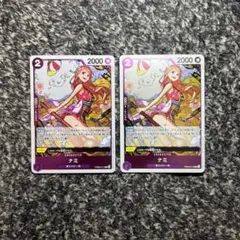 ワンピースカード【人気‼️】ナミ 紫デッキ強化パーツ R 4枚セット❗️