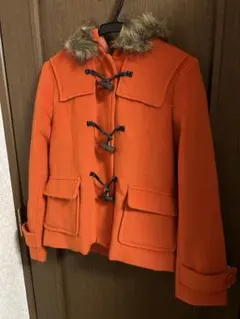 レディース ダッフルコート 秋冬 オレンジ