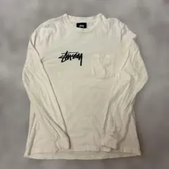 Stussy 長袖Tシャツ Sサイズ 白
