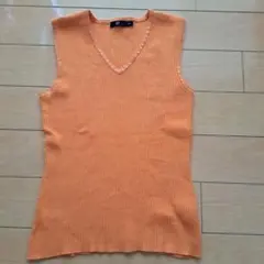 GAP オレンジ Vネック ノースリーブ ニット