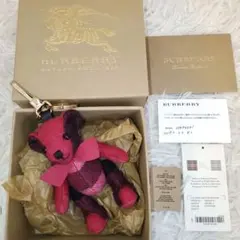 ⭐現行未使用⭐BURBERRY トーマスベア ノバチェック レッド ピンクのサムネイル