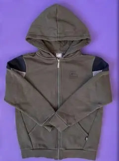 【美品】PUMA プーマ キッズ パーカー 140cm フード付き ジップアップ