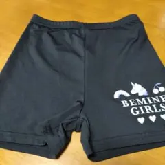 ユニコーンプリント黒スパッツ 120