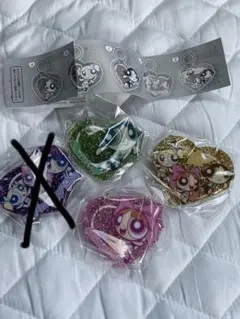 パワーパフガールズ　ラメアクリルチャーム　パワパフ　ガチャ　3種セット