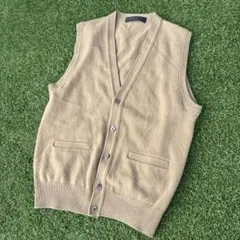 ADLER ベージュ ノースリーブ カーディガン