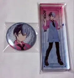 劇場版プロセカ 青柳冬弥 タワレコ アクリルブロック 缶バッジ