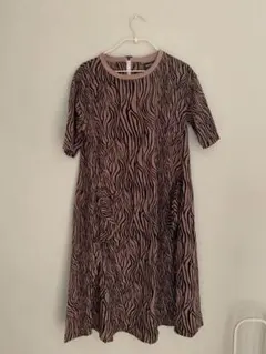 THOUSAND MILE ゼブラ柄 半袖ワンピース