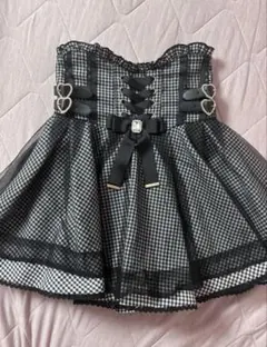 LIZLISA レースアップコルセットライクスカパン グレー - メルカリ