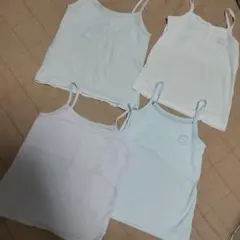 女の子用キャミソール 4枚セット　ダブルガーゼ付き　しまむら