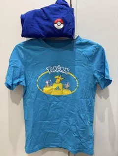 ポケモン セットアップ Tシャツ&パンツ アディダス 150cmブルー