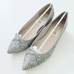 【Launa lea】24.0cm ポインテッドトゥヒールバレエシューズのサムネイル