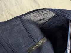 mizuiro ind ネイビー Vネック半袖ブラウス