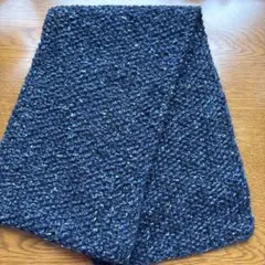 濃紺 ニット マフラー