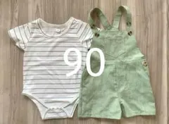 SHEIN オーバーオール　ロンパース　2枚セット　90